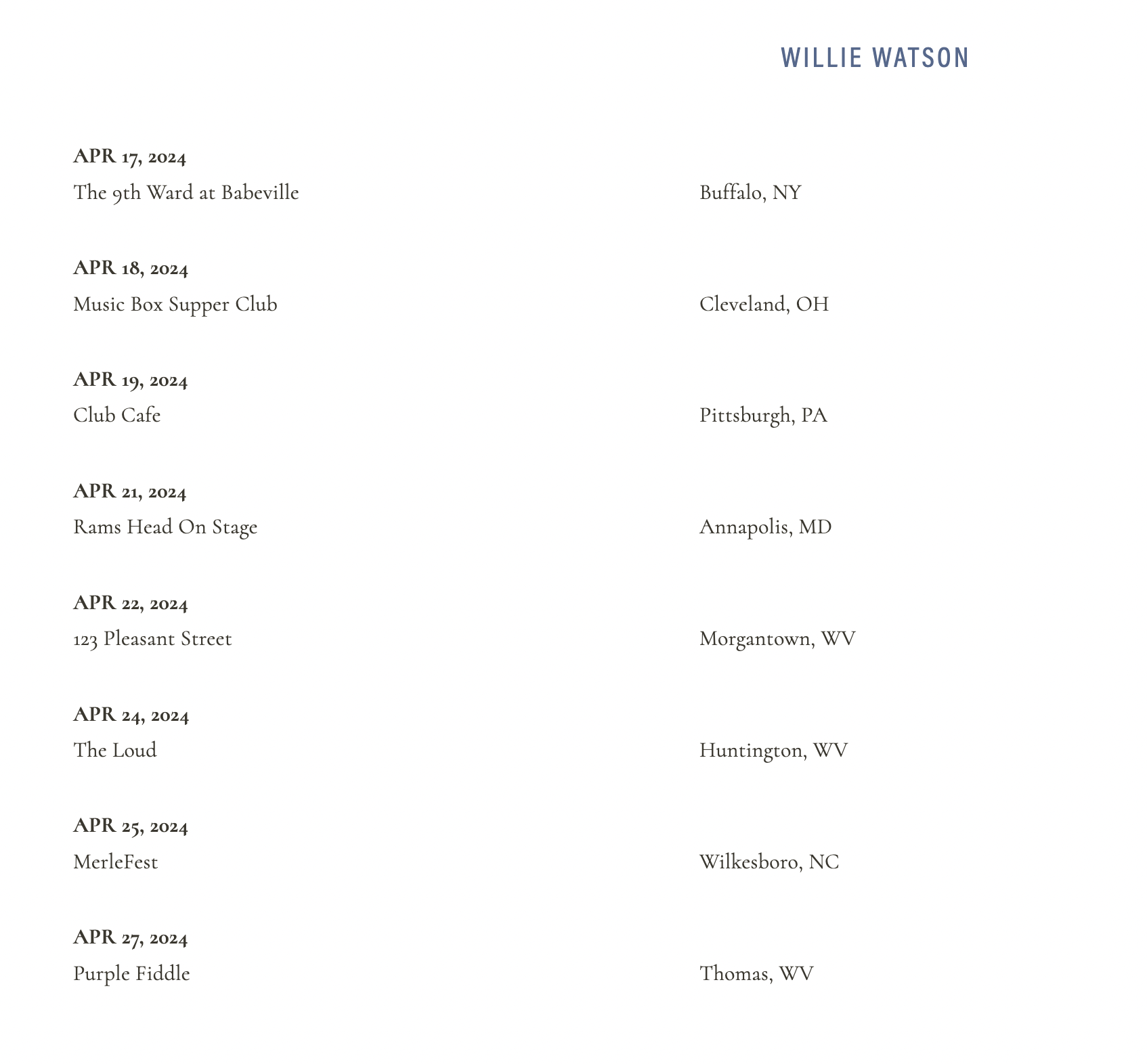 Sami on tour with Willie Watson